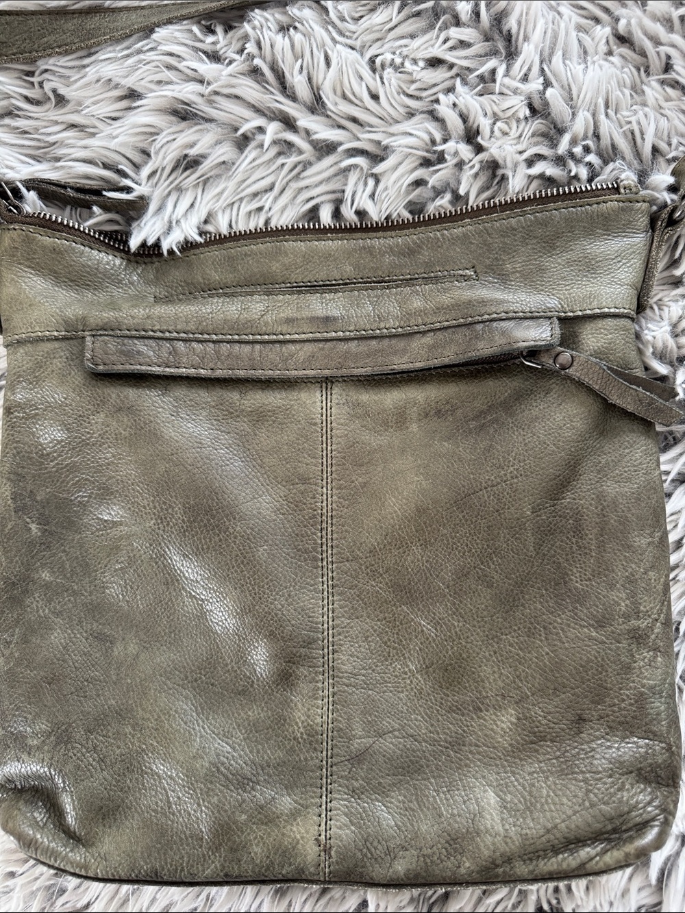 latico Olive Green Braided Leather Crossbody Bag - Picture 4 of 12